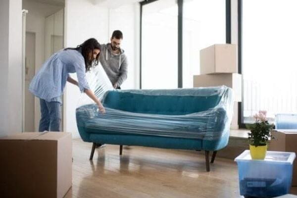 How to shrink wrap a couch for moving